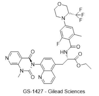 chemical structure of gs-1427 - gilead - ibd - integrin inhibitor